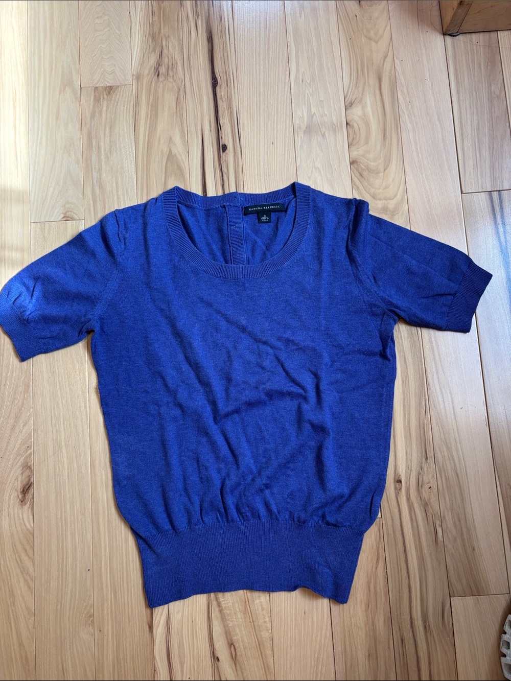 Banana Republic  Blue Short Sleeve Knit Sweater
